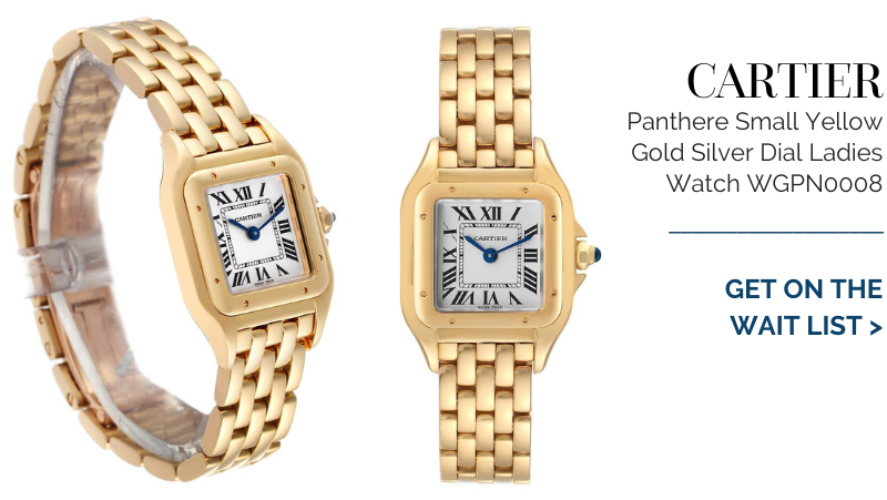Cartier Panthere Small Yellow Gold Silver Dial Ladies Watch WGPN0008 