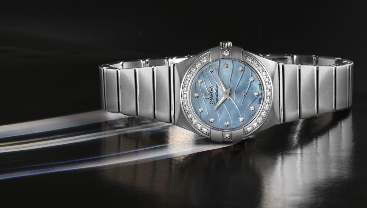 Omega Constellation Mother of Pearl Diamond Steel Ladies Watch 123.15.24.60.57.001 