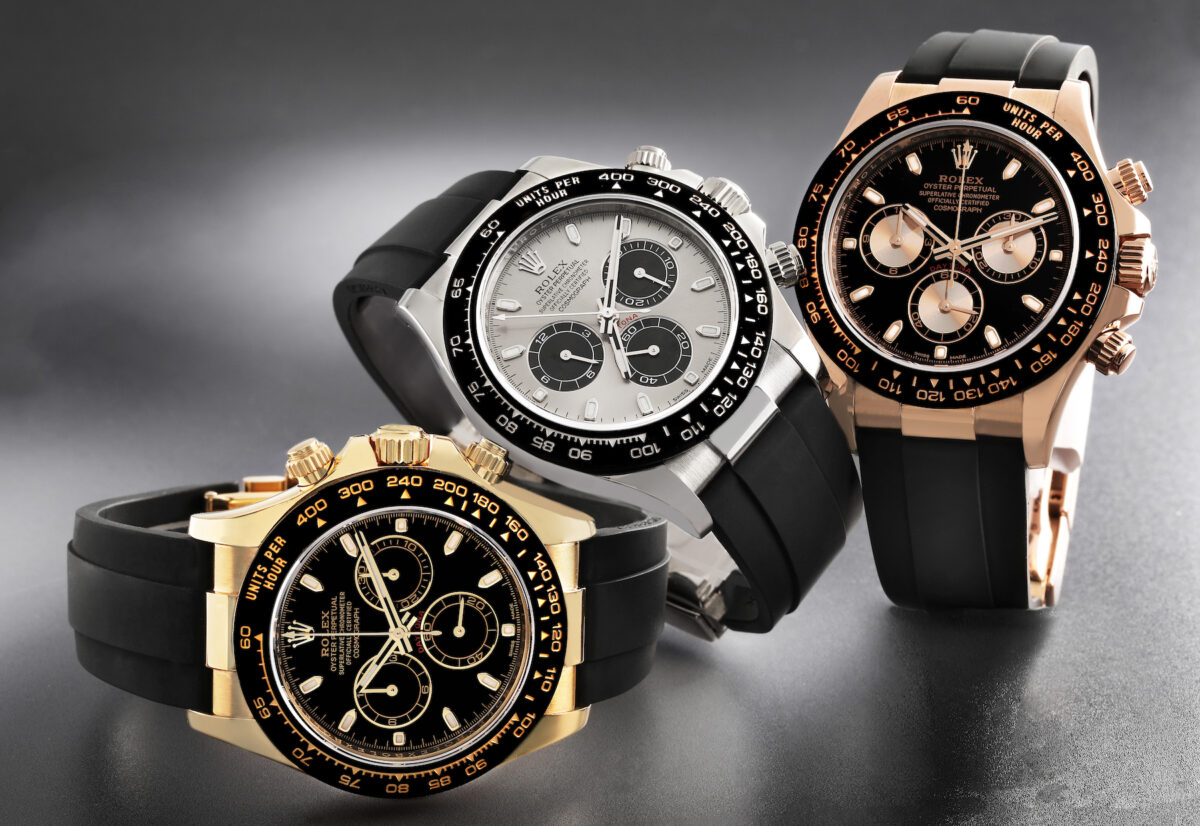 Rolex Daytona Yellow Gold, White Gold, and Everose Gold Models with Oysterflex Bracelets