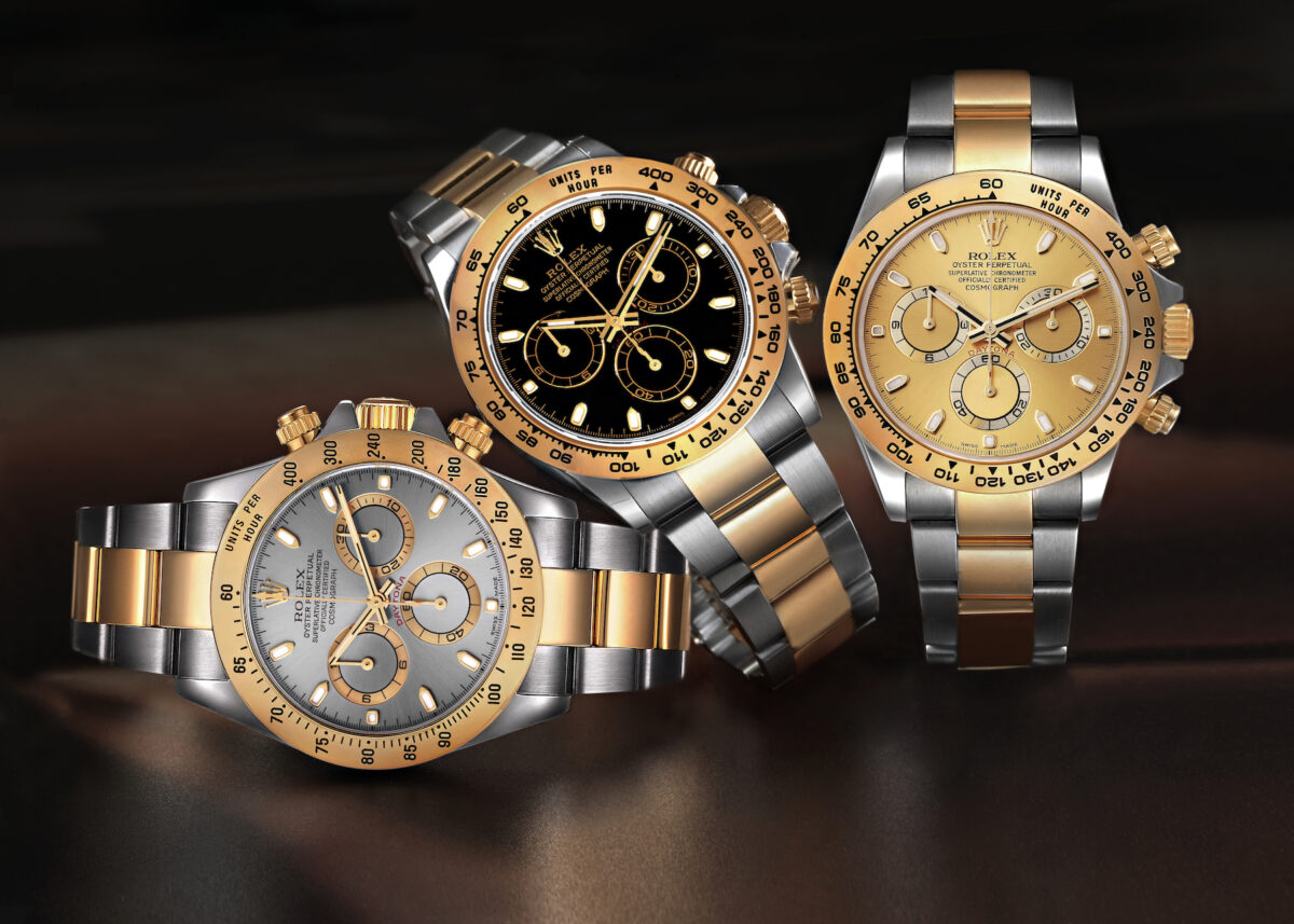 Rolex Daytona Steel Yellow Gold Models - Slate Dial 116523 and Black and Champagne Dials 116503