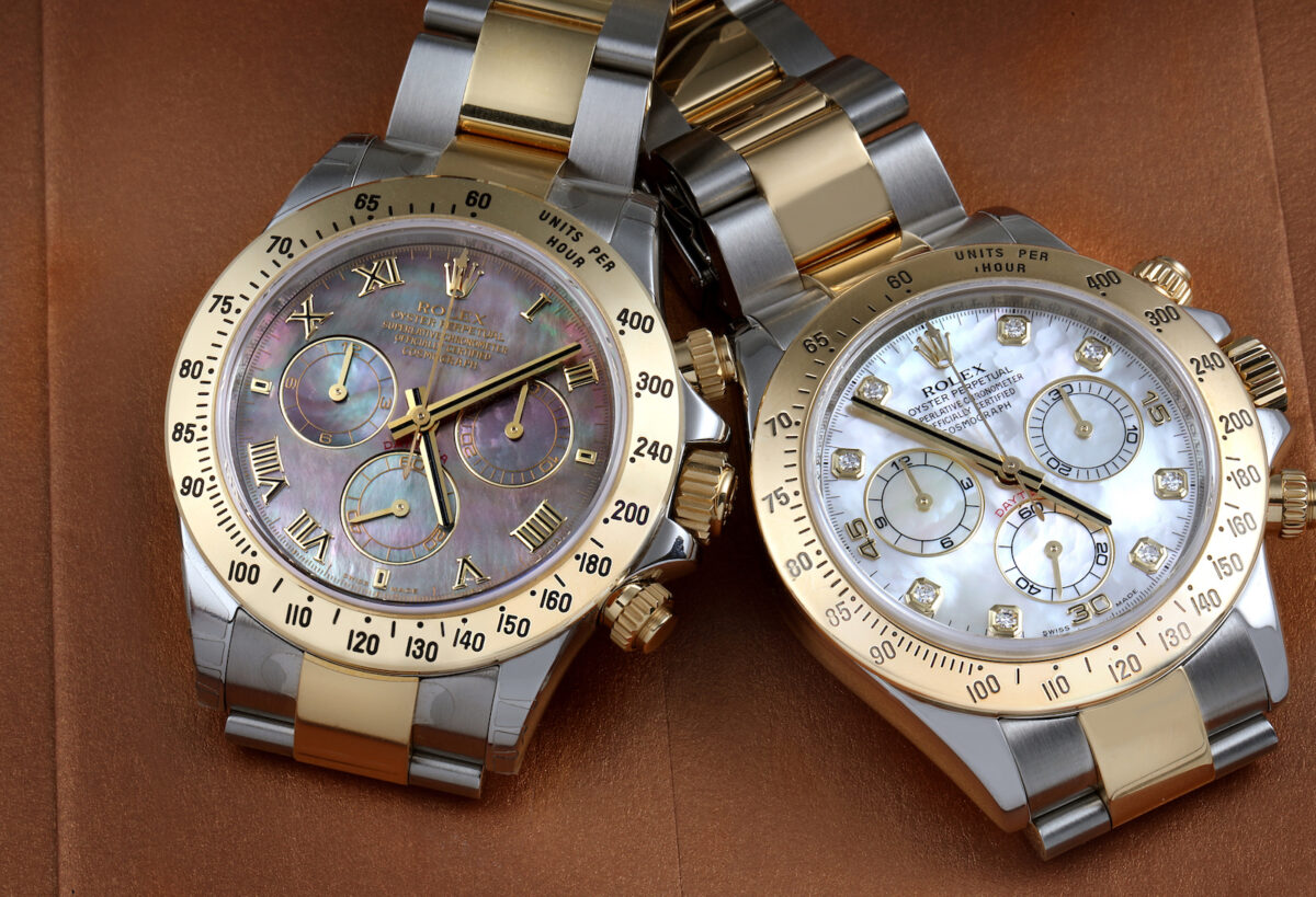 Rolex Daytona Steel Yellow Gold Mother of Pearl Dials 116523