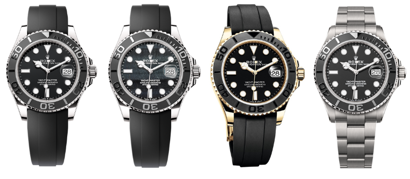 Rolex Yacht-Master 42 Models White Gold, Yellow Gold, and RLX Titanium