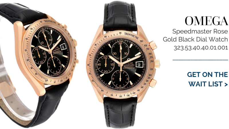 Omega Speedmaster Rose Gold Black Dial Watch 323.53.40.40.01.001