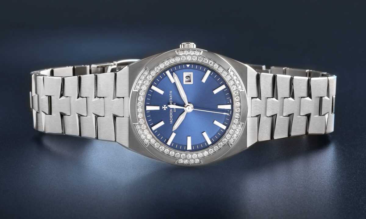 Vacheron Constantin Overseas Blue Dial Diamond Ladies Watch 1205V