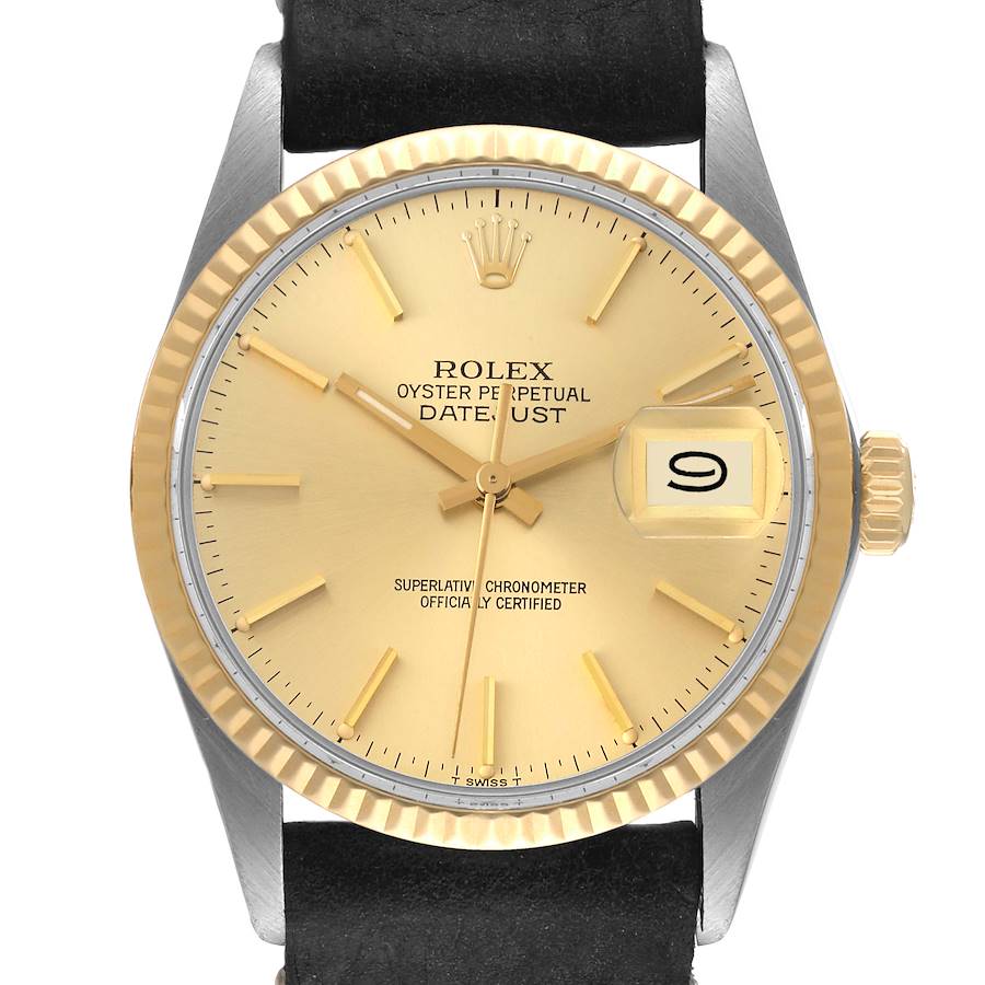 Rolex Datejust 36 Steel Yellow Gold Vintage Mens Watch 16013