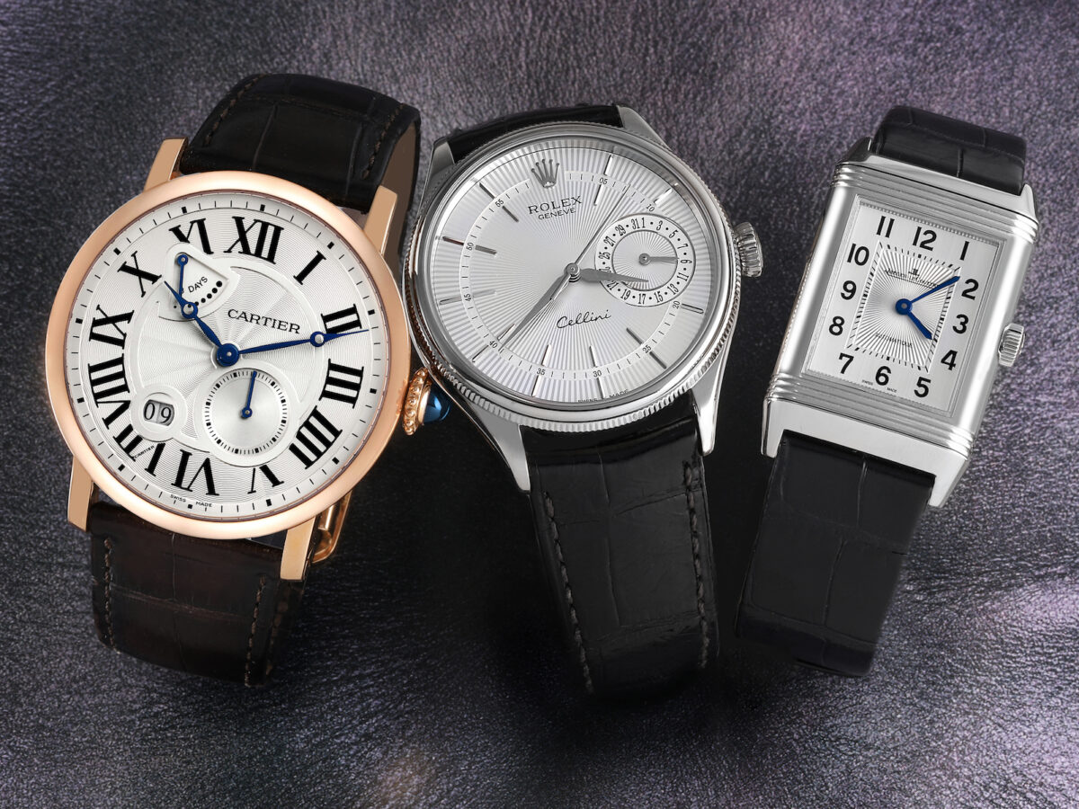 Dress Watches in Every Shape - Cartier Rotonde, Rolex Cellini, Jaeger LeCoultre Reverso