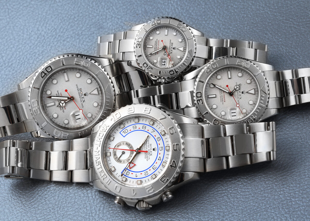 Rolex Yachtmaster Rolesium Steel and Platinum Models with Yacht-Master II White Gold and Platinum