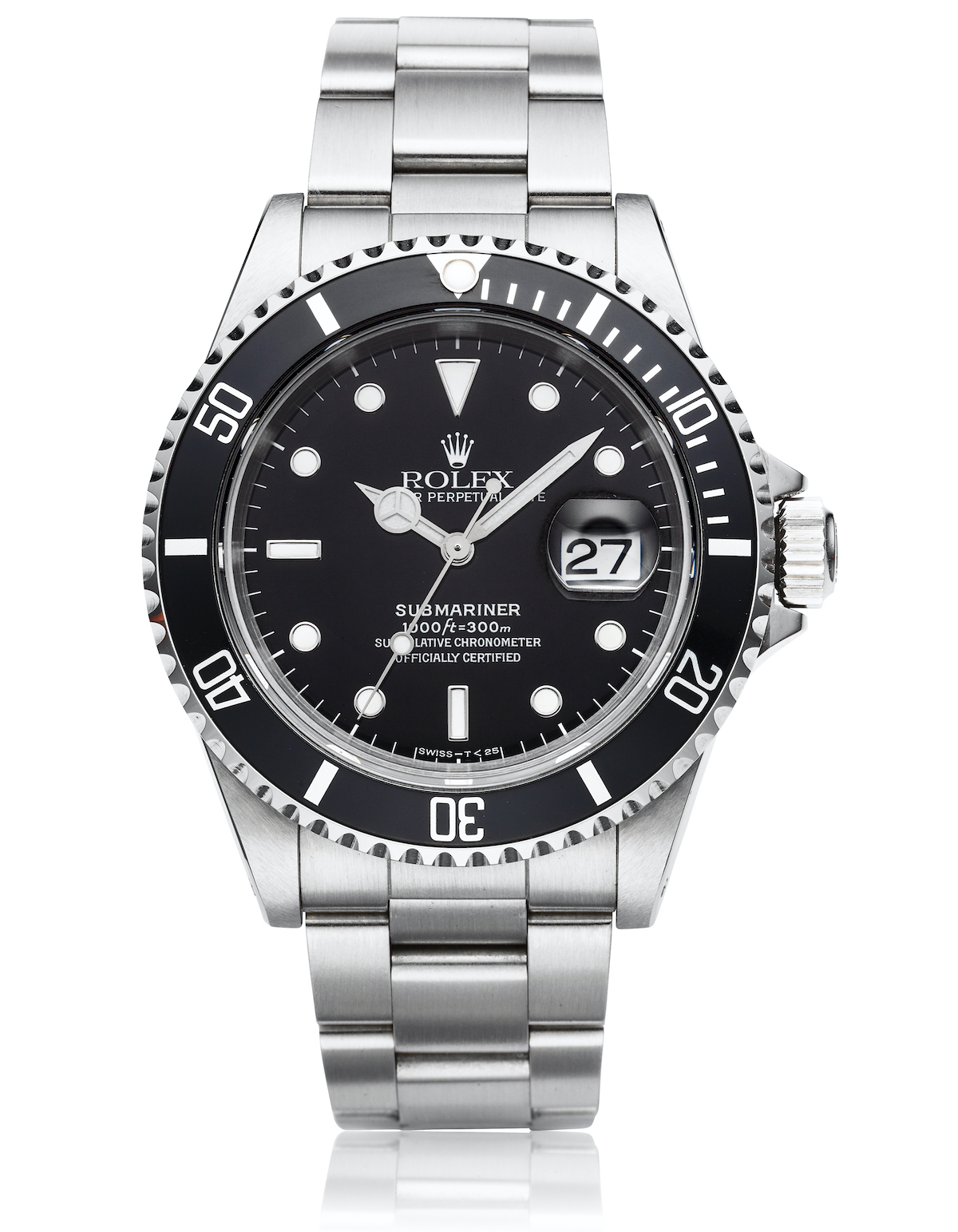 Rolex Submariner Date Black Dial Steel Mens Watch 16610 