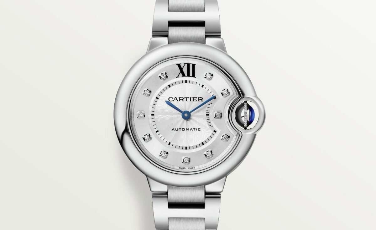 Cartier Ballon Bleu 33 Midsize Diamond Steel Ladies Watch W4BB0009