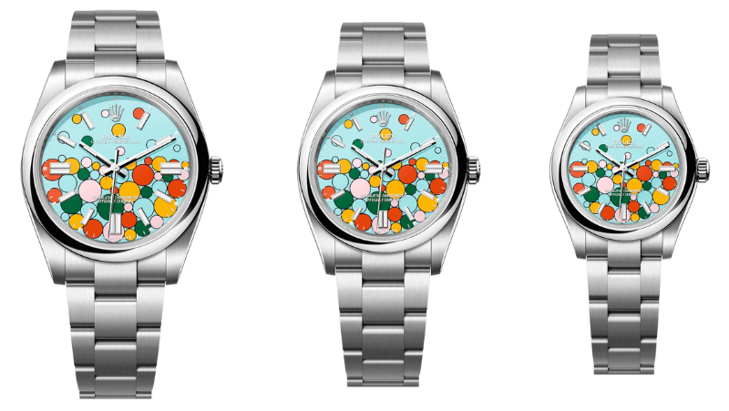 Rolex Oyster Perpetual Celebration Dials in 41mm, 36mm and 31mm Case Sizes