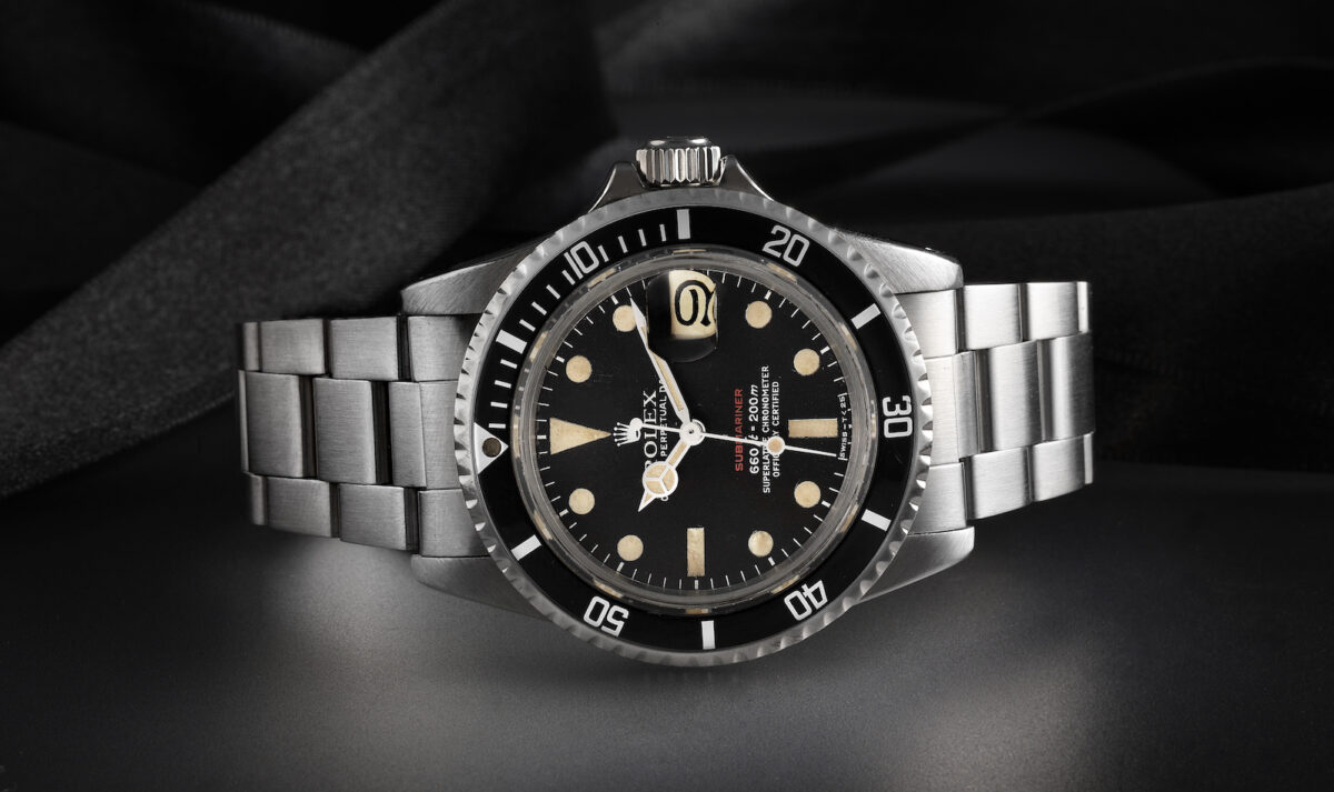 Rolex Submariner Vintage Black Mark V Dial Steel Mens Watch 1680