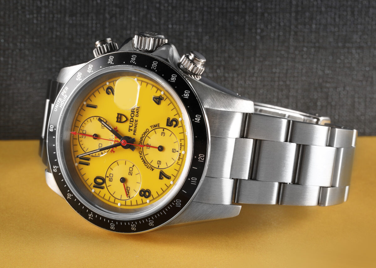 Tudor Tiger Prince Yellow Dial Steel Watch 79260