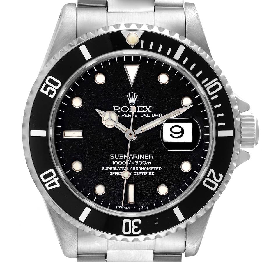 Rolex Submariner Date Black Dial Steel Mens Watch 16610 