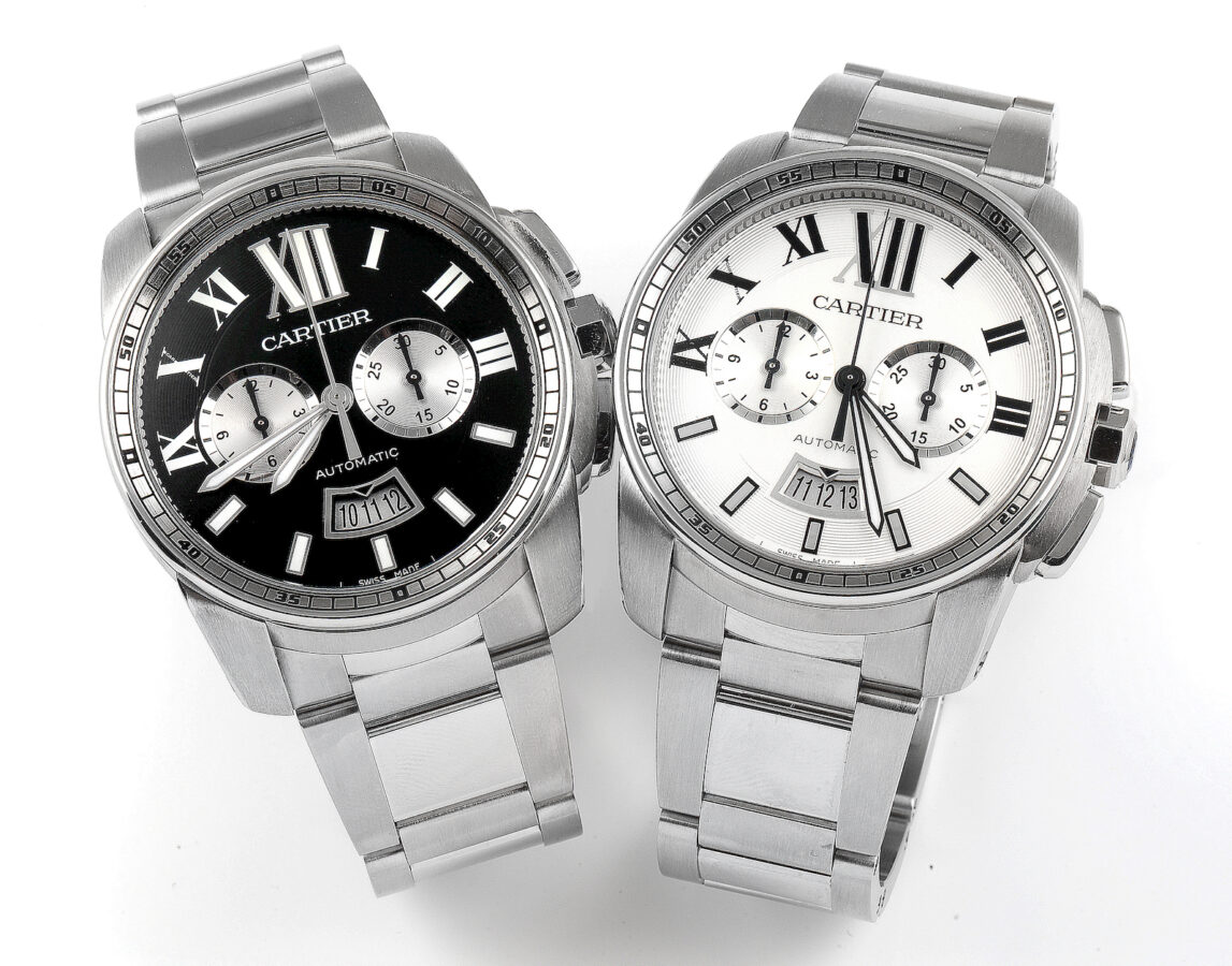 Calibre de Cartier Chronograph Steel Watches
