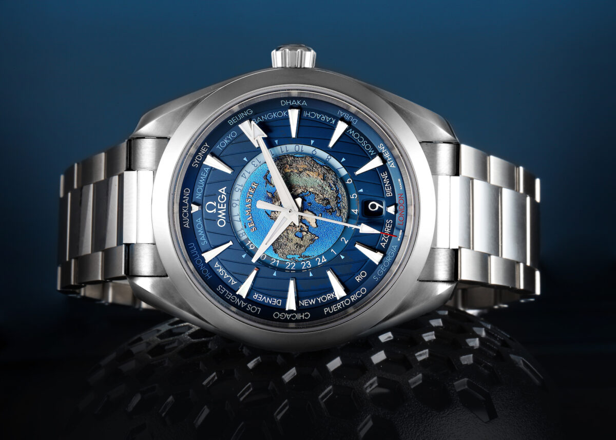 Omega Seamaster Aqua Terra Worldtimer Steel Mens Watch 220.10.43.22.03.001