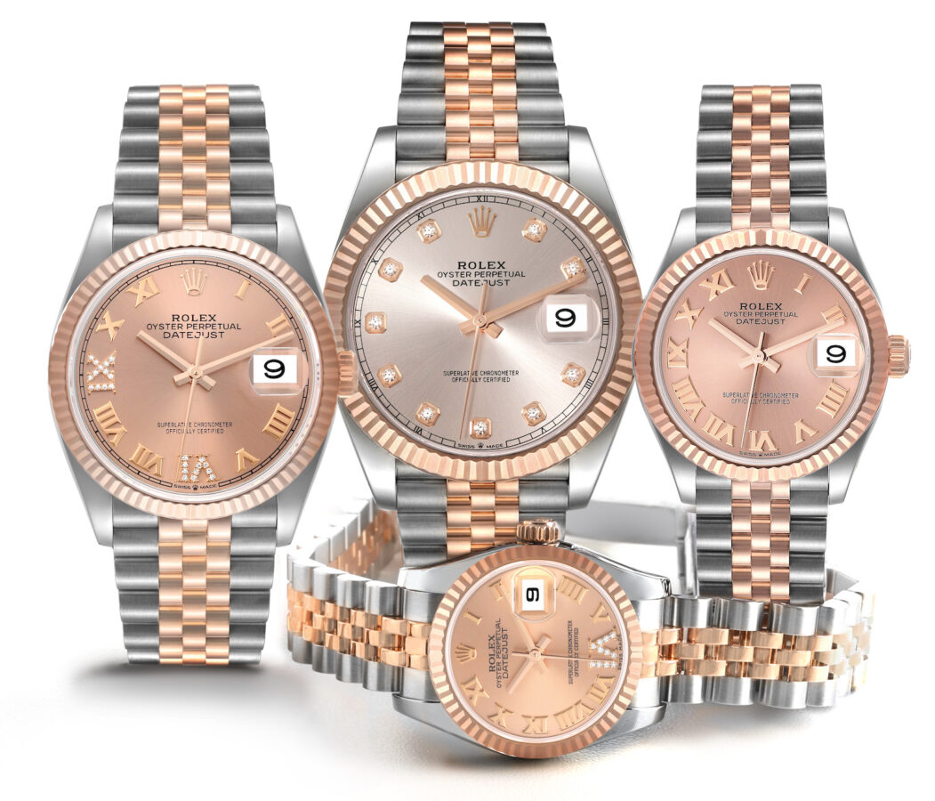 Rolex Datejust 41, Datejust 36, and Lady-Datejust Steel Everose Gold Watches