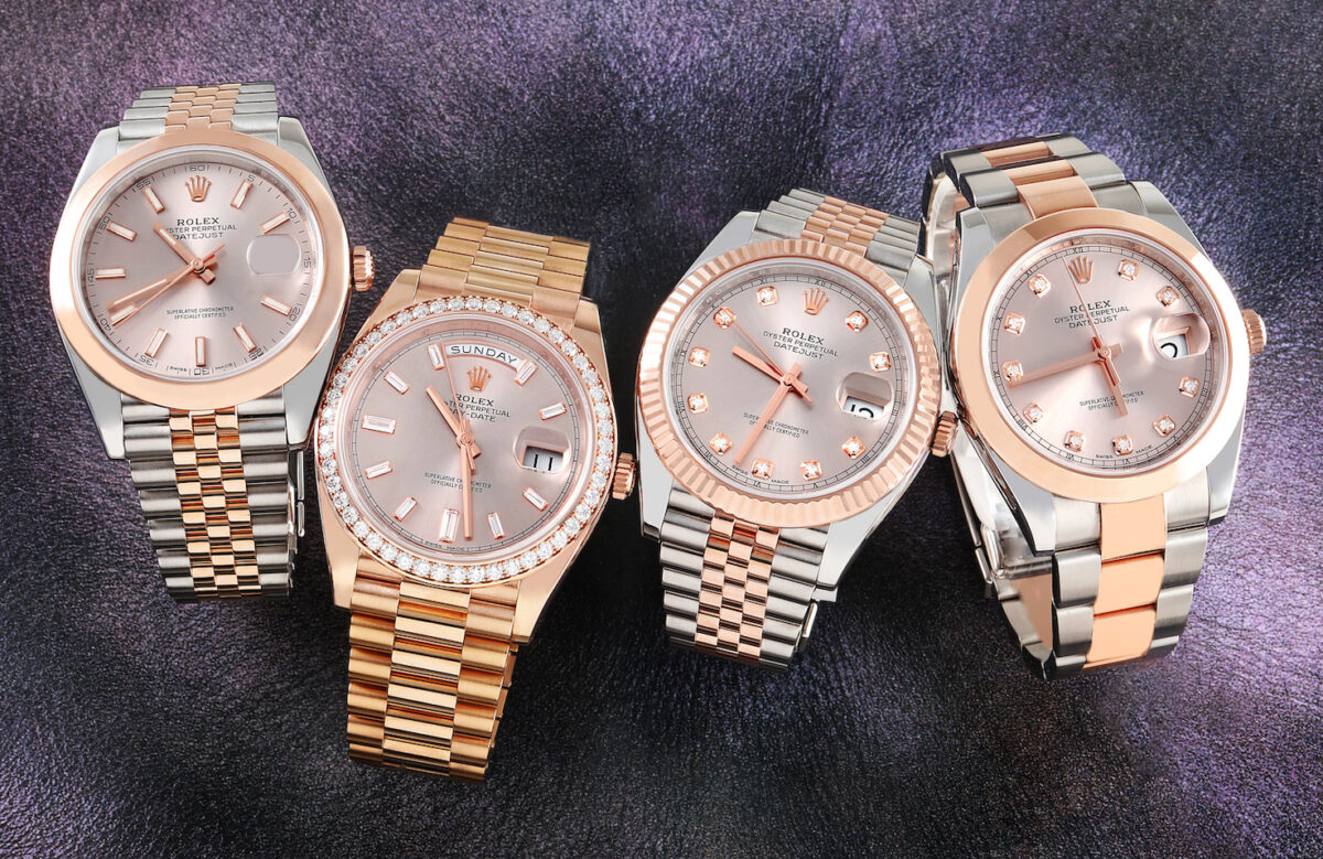 Rolex Day-Date 40 Everose Gold and Rolex Datejust 41 Steel Everose Gold Watches