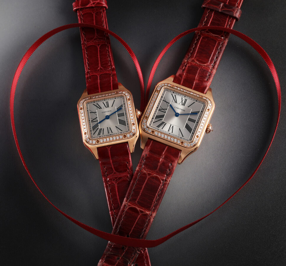 Cartier Santos-Dumont Rose Gold Small and Large Rose Gold Watches