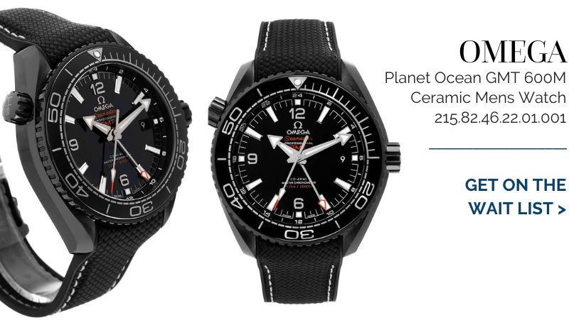 Omega Planet Ocean GMT 600M Ceramic Mens Watch 215.82.46.22.01.001