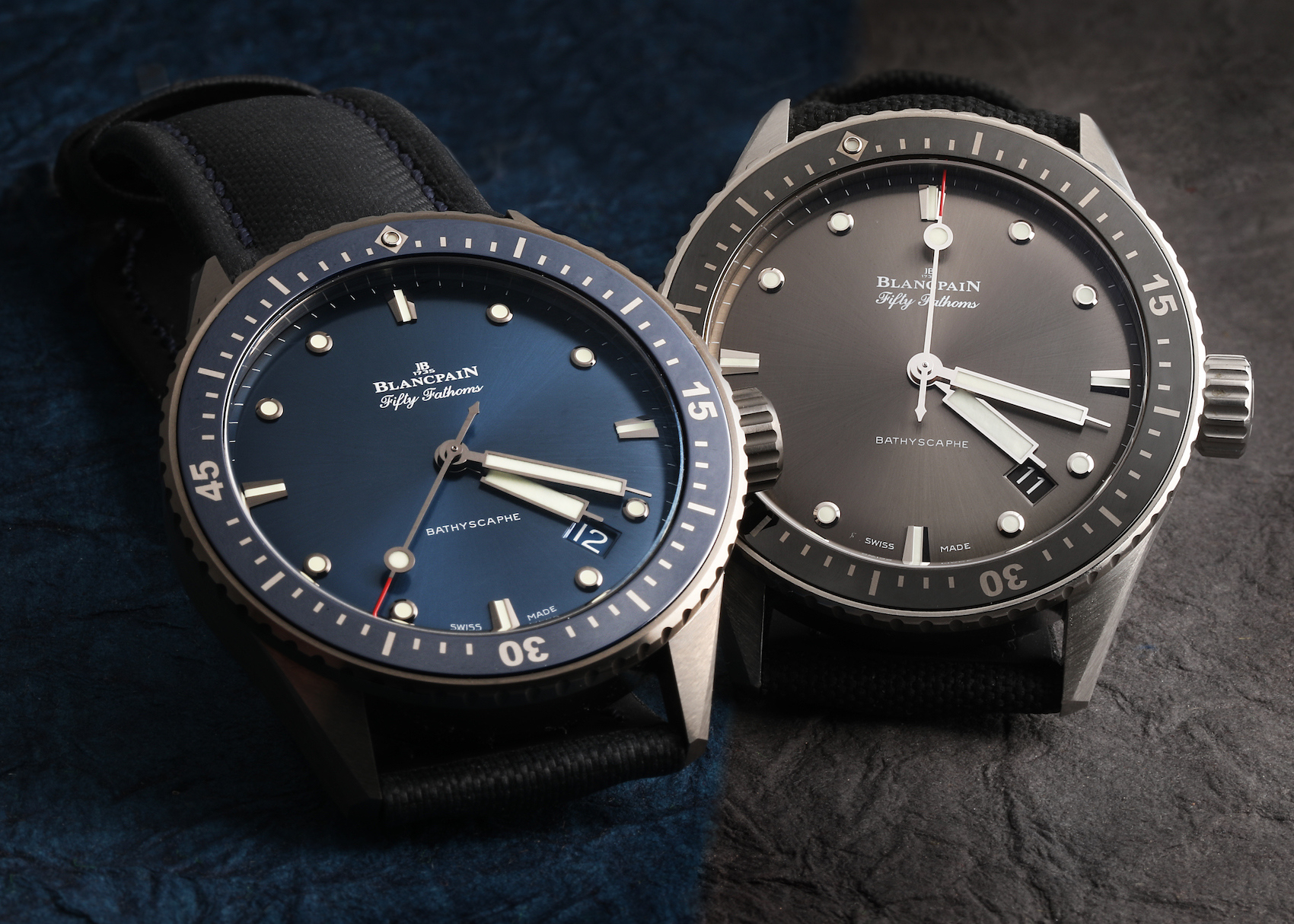 Blancpain Fifty Fathoms Black and Blue Dial Watches 5000