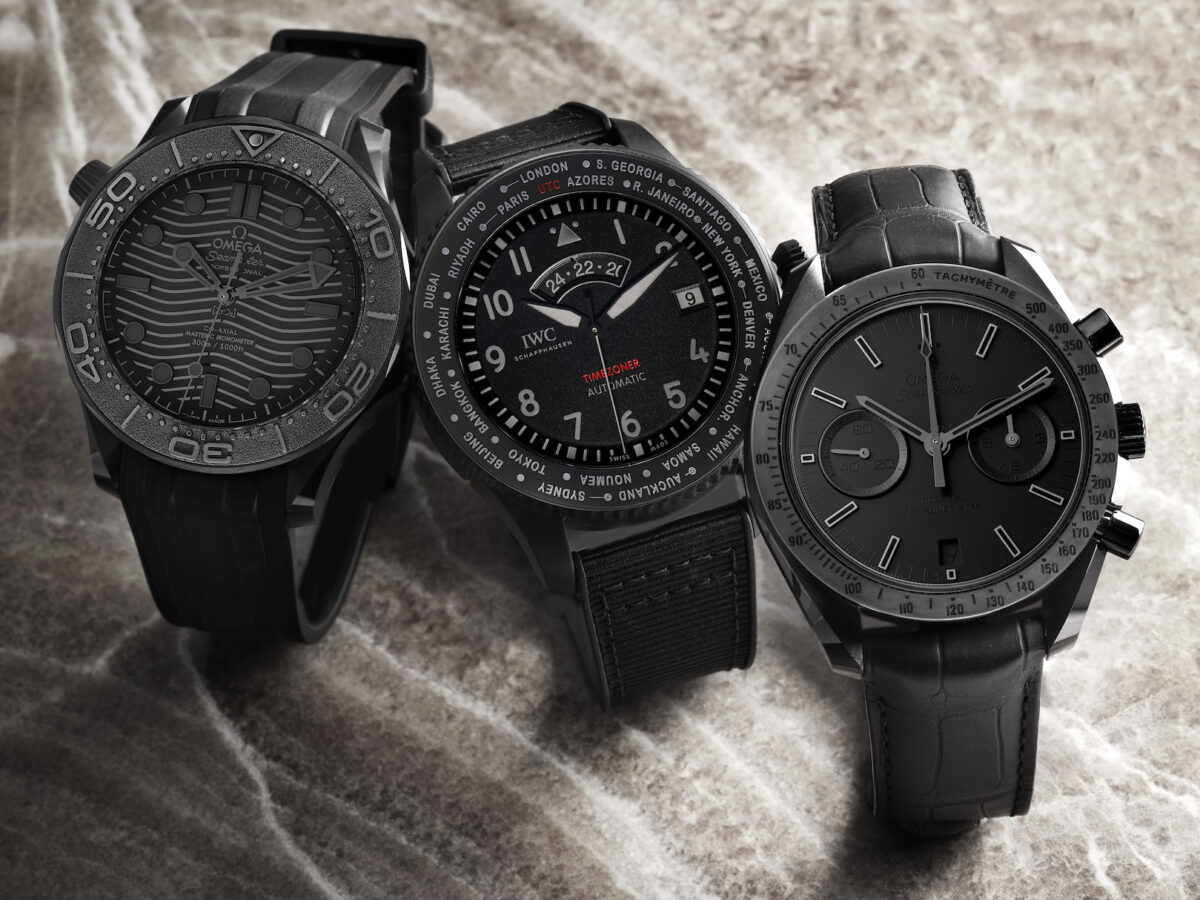 Monochromatic Watches in Black - Omega and IWC