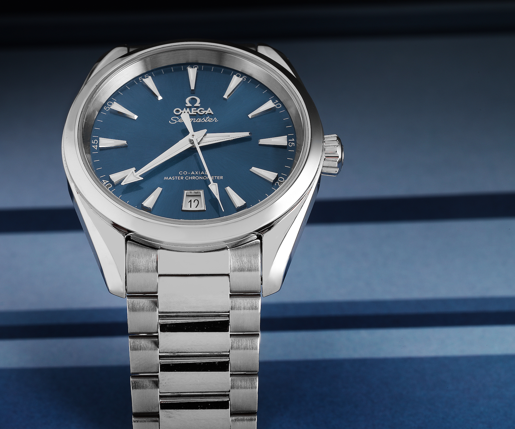 The Omega Watches of Cillian Murphy - Omega Aqua Terra Shades Blue Dial