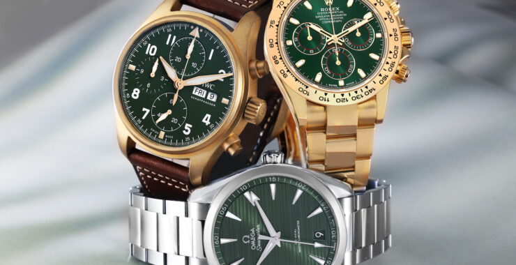 Best Green Sports Watches - Rolex John Mayer Daytona IWC Spitfire Omega Aqua Terra