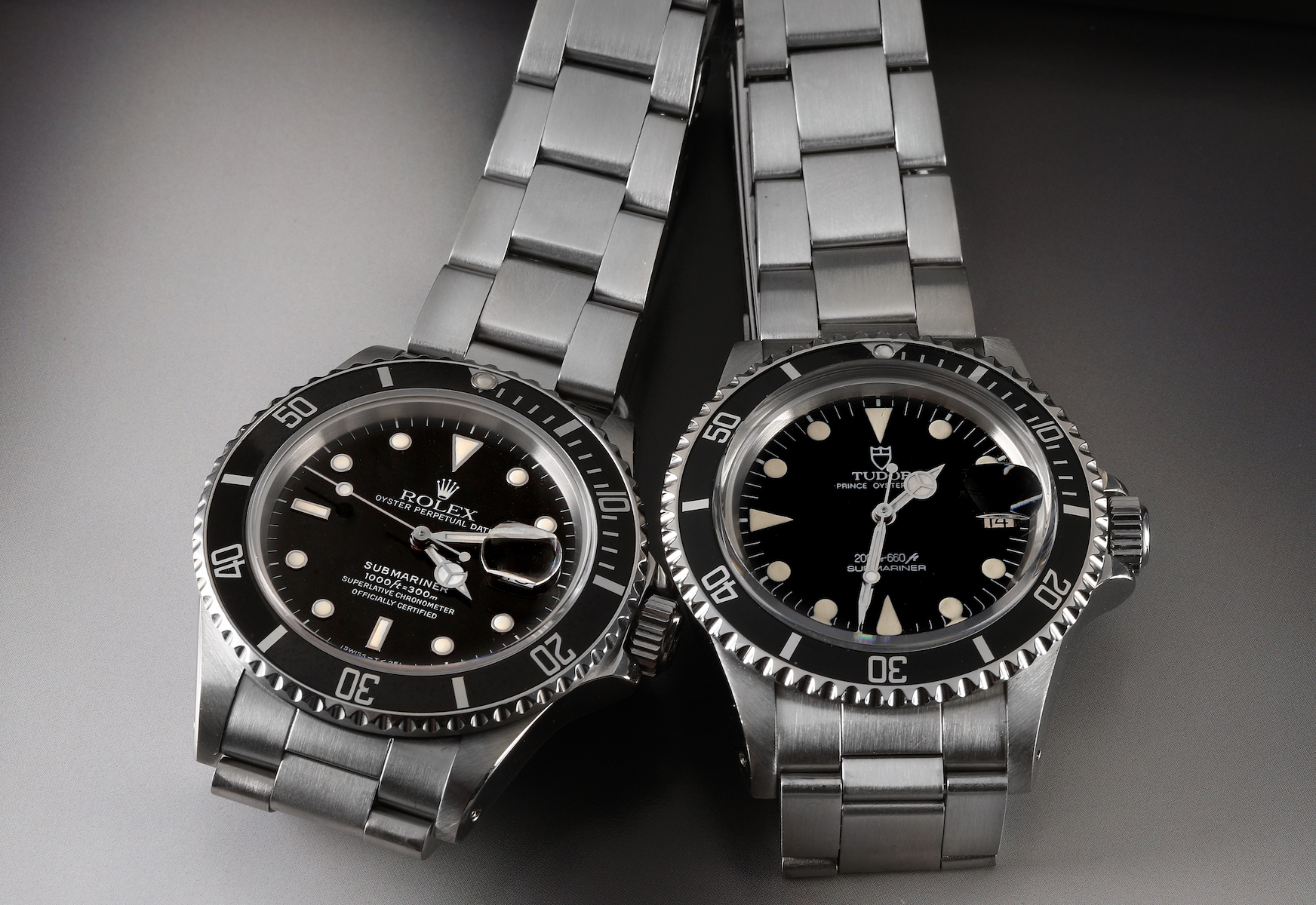 Most Iconic Steel Sports Watches - Rolex Submariner 16610 and Tudor Submariner 76100