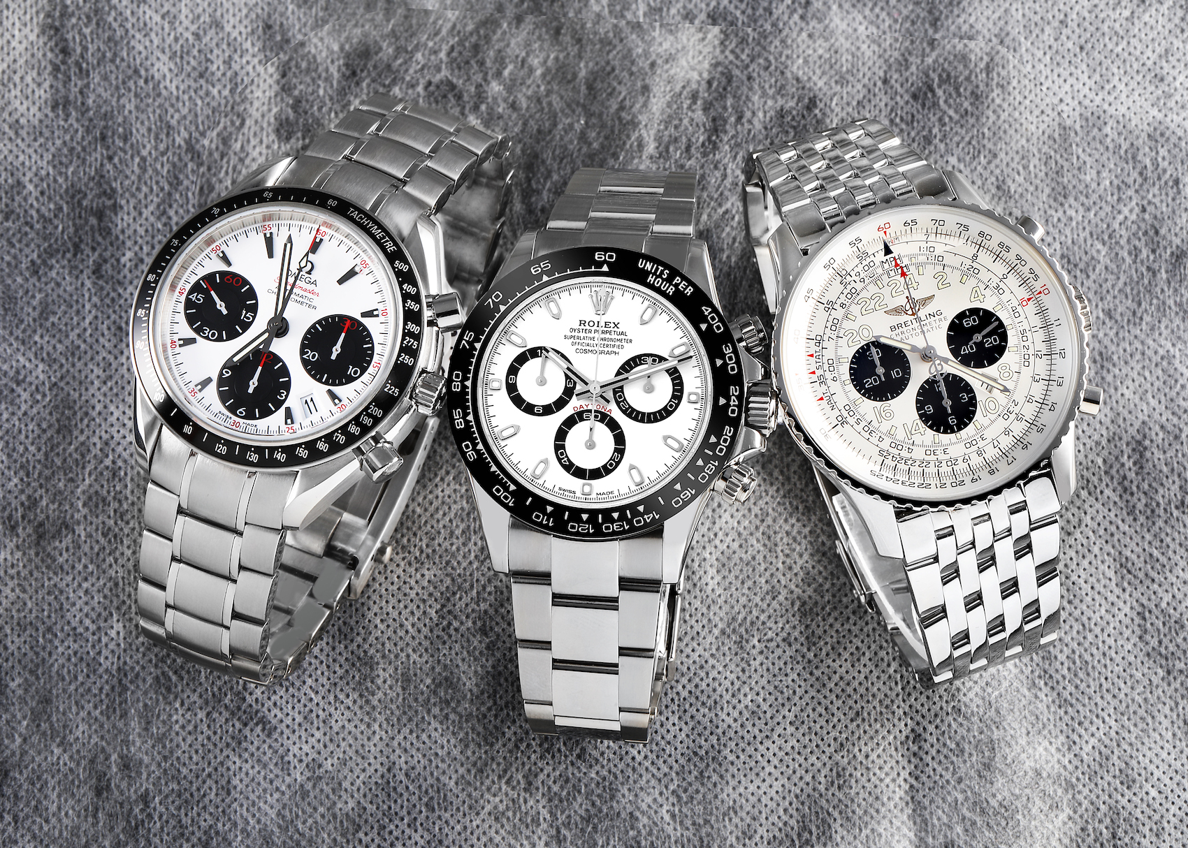 Best Panda Dial Watches - Rolex Daytona, Omega Speedmaster, Breitling Navitimer 01