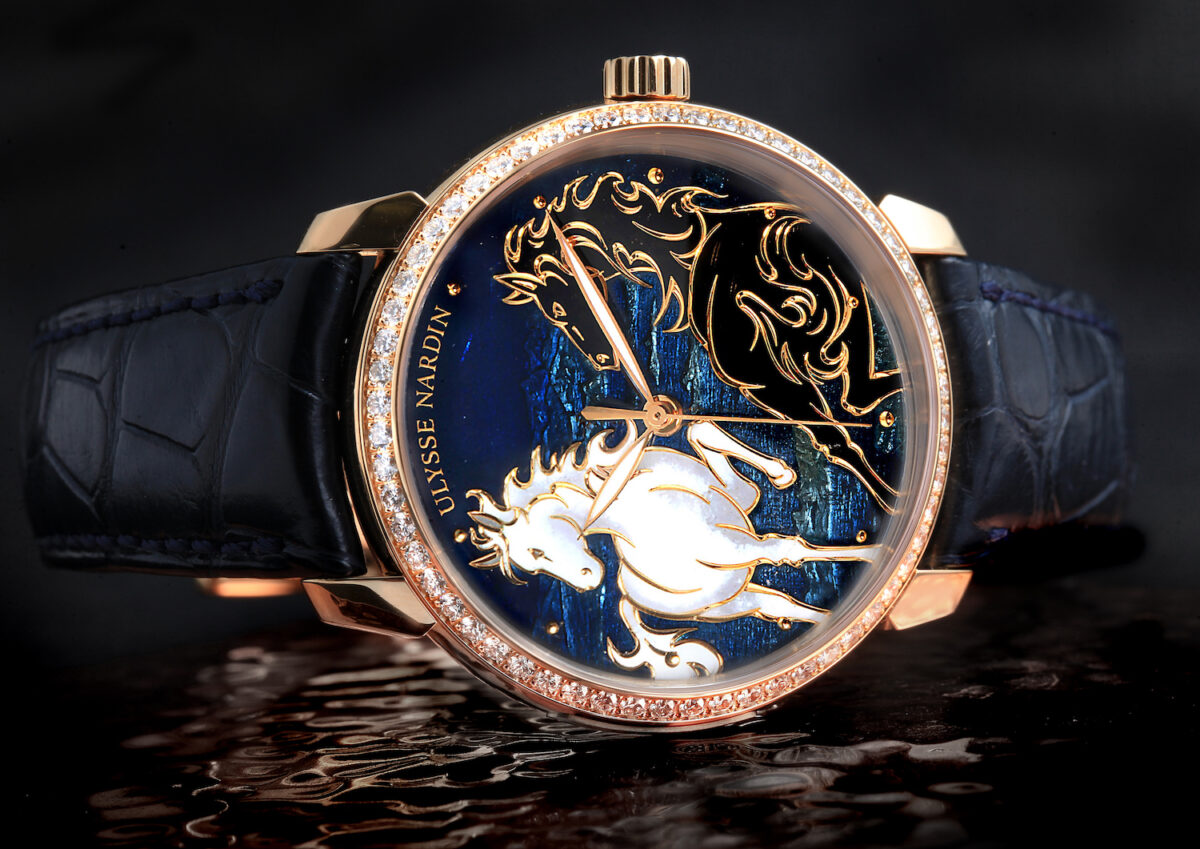 Ulysse Nardin Classico Horse Rose Gold Diamond Limited Edition Watch 8156