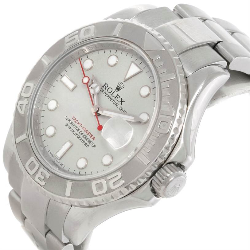 Rolex Yachtmaster Mens Stainless Steel Platinum Watch 16622