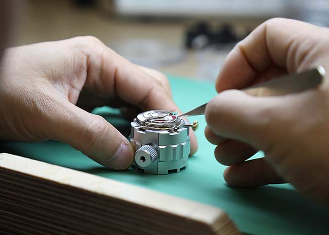 Watchmaking fixing watch