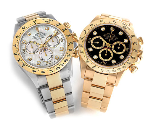 Men's Pre-Owned Yellow Gold Transparent Rolex Daytona Watches Men's Pre-Owned Yellow Gold Transparent Rolex Daytona Watches