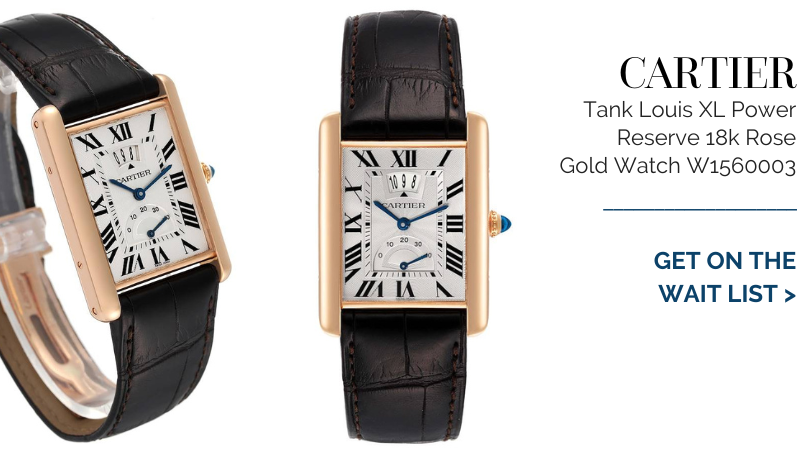 Cartier Tank Louis XL Power Reserve 18k Rose Gold Watch W1560003