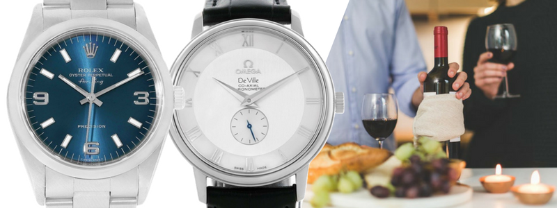 Rolex Air King Blue Baton Dial Stainless Steel Mens Watch | Omega DeVille Prestige Co-Axial Small Seconds Mens Watch