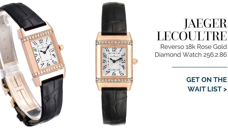 Jaeger LeCoultre Reverso 18k Rose Gold Diamond Ladies Watch 256.2.86