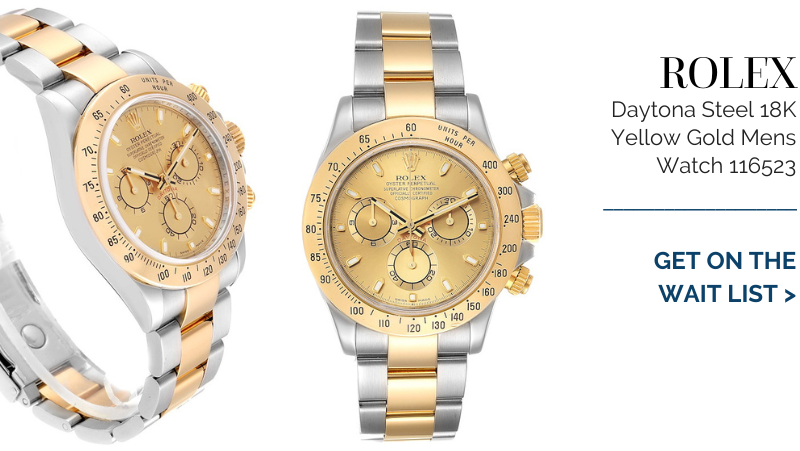 Rolex Daytona Steel 18K Yellow Gold Mens Watch 116523
