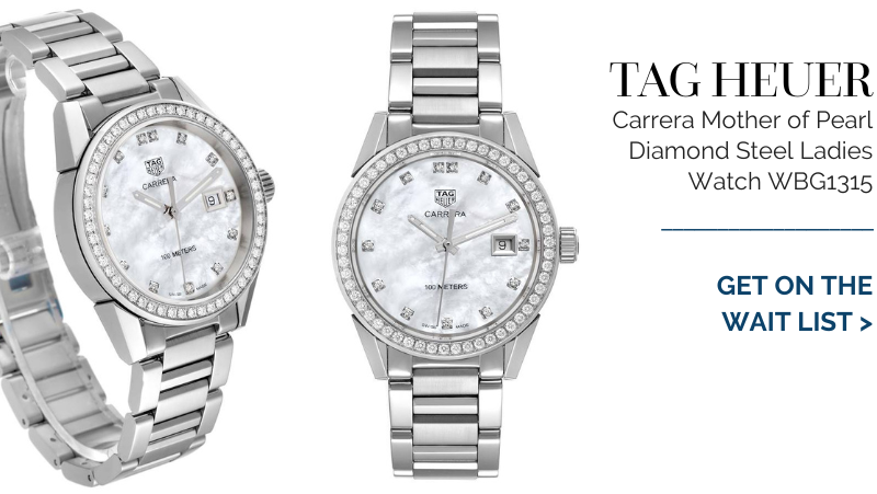TAG Heuer Carrera Mother of Pearl Diamond Steel Ladies Watch WBG1315