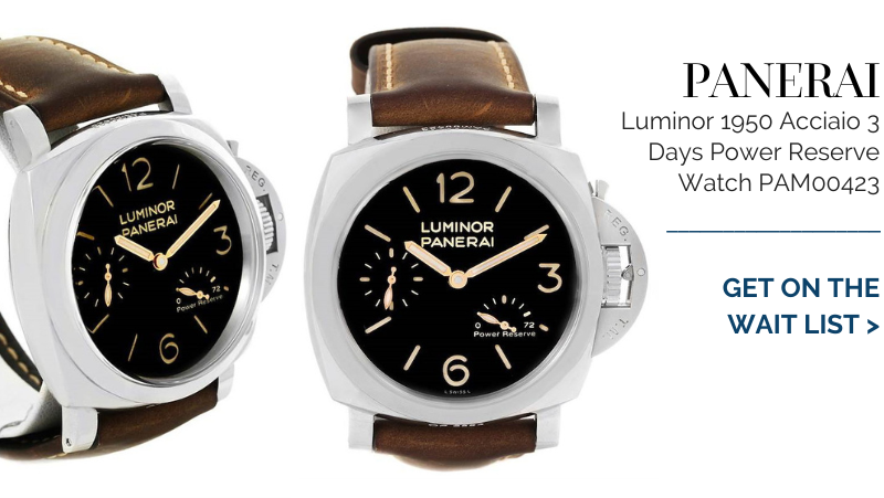 Panerai Luminor 1950 Acciaio 47mm 3 Days Power Reserve Watch PAM00423