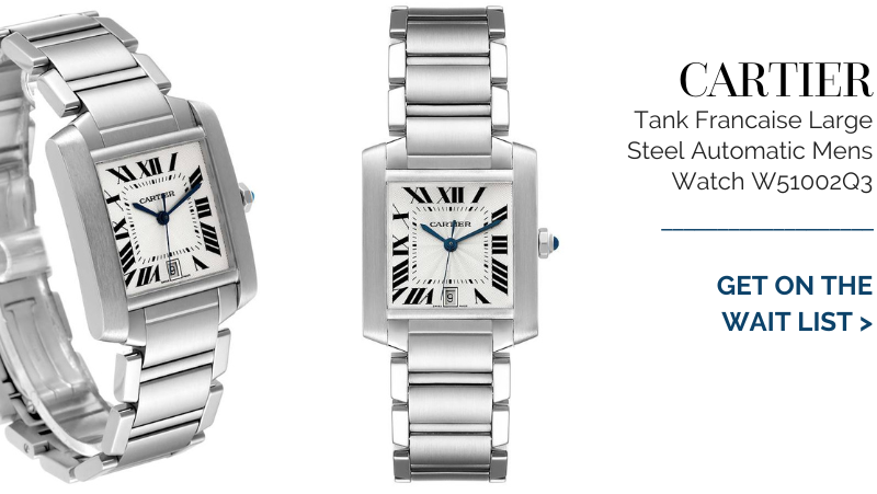 Cartier Tank Francaise Large Steel Automatic Mens Watch W51002Q3