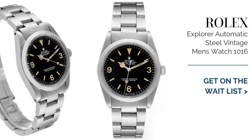 Rolex Explorer Automatic Steel Vintage Mens Watch 1016