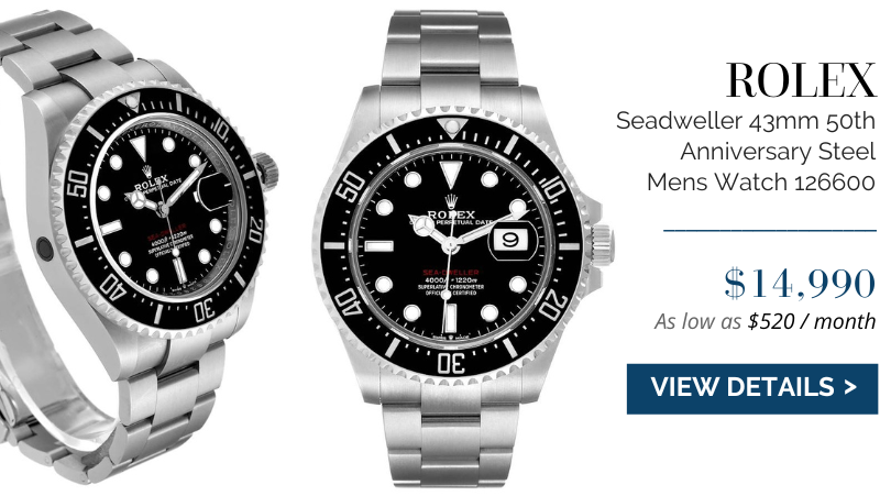 Rolex Seadweller 43mm 50th Anniversary Steel Mens Watch 126600