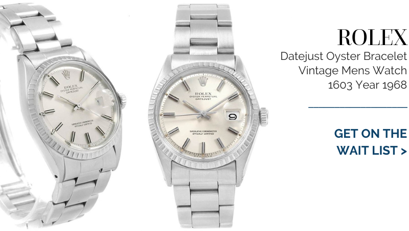 Rolex Datejust Oyster Bracelet Vintage Mens Watch 1603 Year 1968