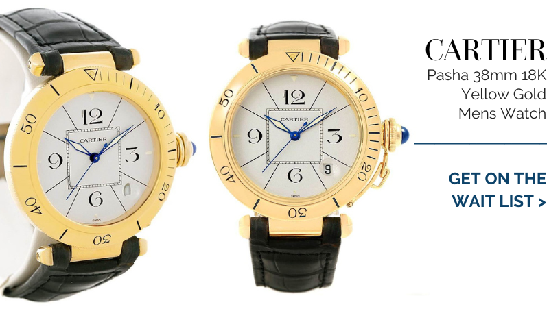 Cartier Pasha 38mm 18K Yellow Gold Automatic Mens Watch