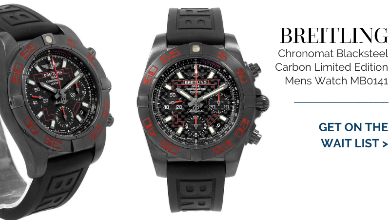 Breitling Chronomat Blacksteel Carbon Limited Edition Mens Watch MB0141