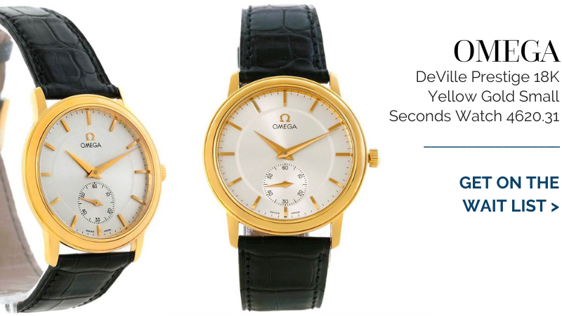 Omega DeVille Prestige 18K Yellow Gold Small Seconds Watch 4620.31