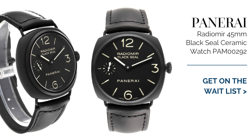 Panerai Radiomir 45mm Black Seal Ceramic Mens Watch PAM00292