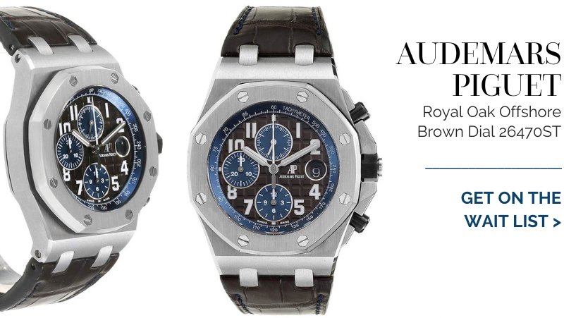Audemars Piguet Royal Oak Offshore Brown Dial Chronograph Watch 26470ST