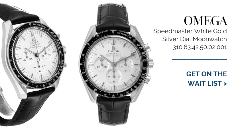 Omega Speedmaster White Gold Silver Dial Moonwatch 310.63.42.50.02.001 