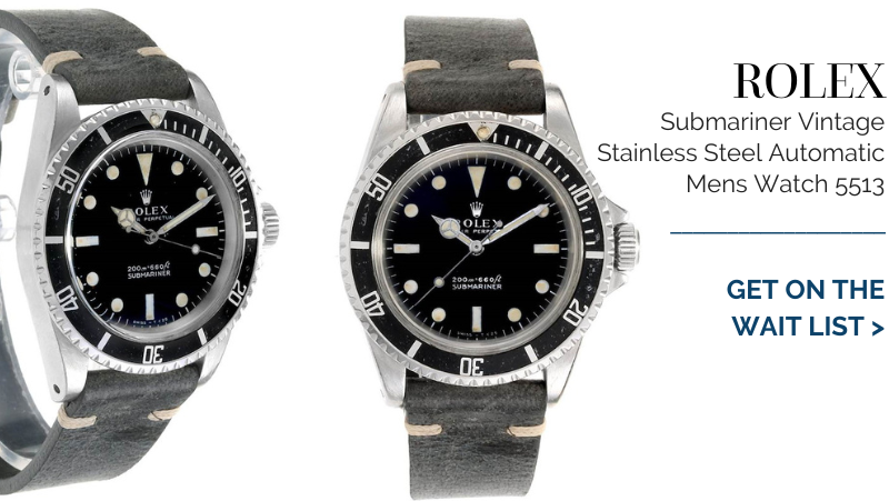 Rolex Submariner Vintage Stainless Steel Automatic Mens Watch 5513